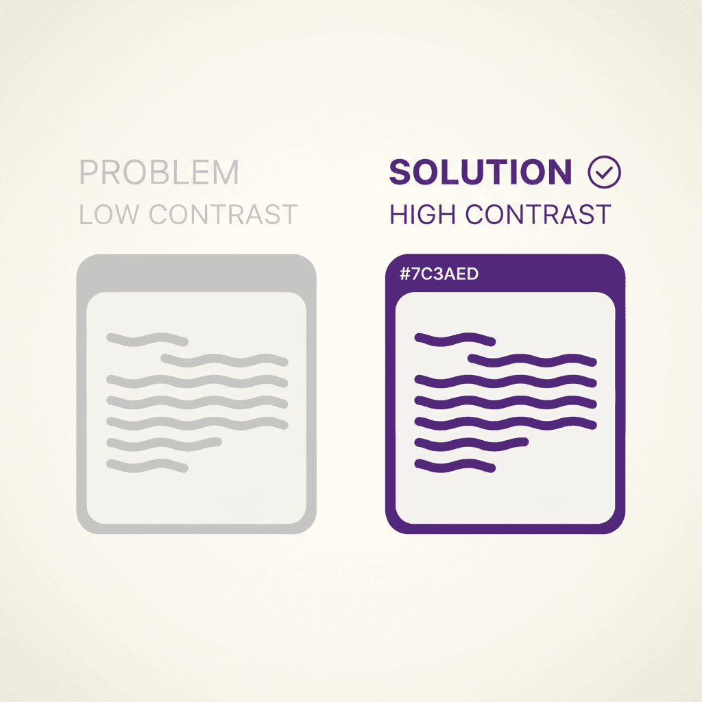 Color contrast issues